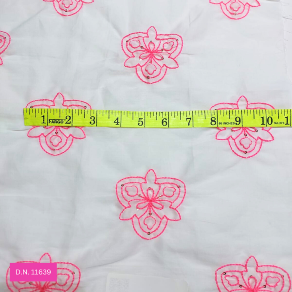 embroidered fabric cotton