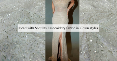 Bead with Sequins Embroidery fabric in Gown styles