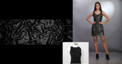 Black Sequins fabric