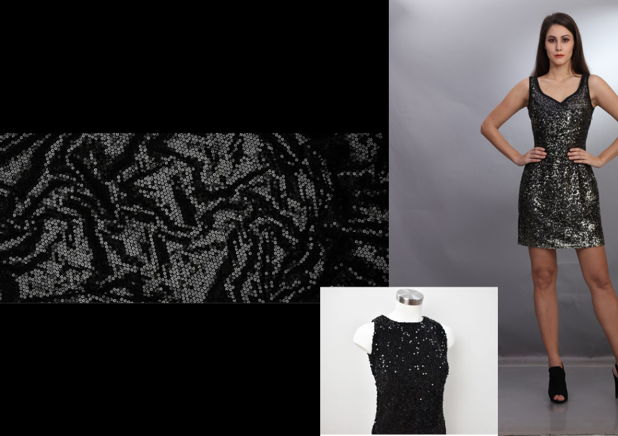 Black Sequins fabric