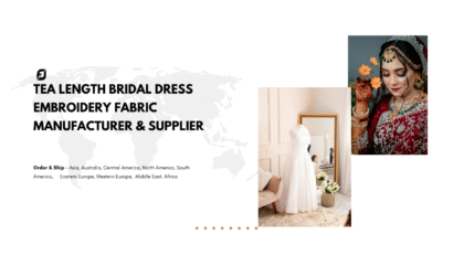 Tea Length Bridal Dress Embroidery Fabric Manufacturer & Supplier