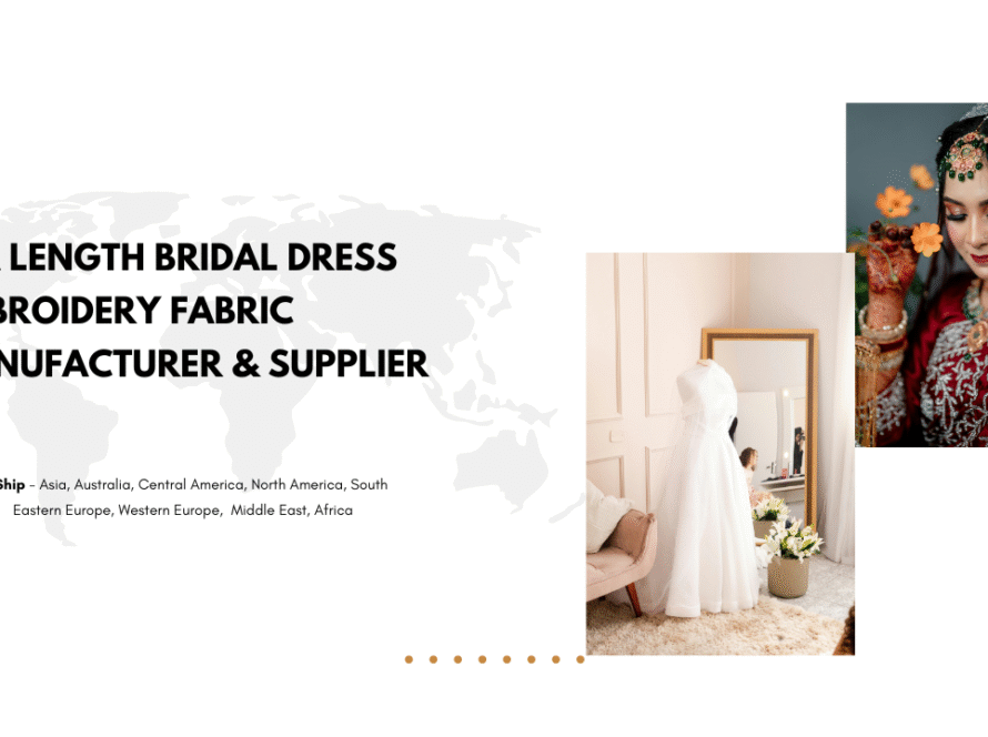 Tea Length Bridal Dress Embroidery Fabric Manufacturer & Supplier