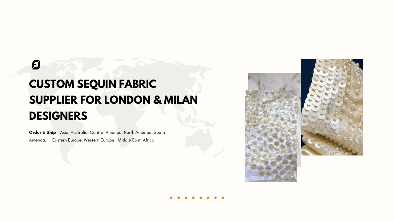 Custom Sequin Fabric Supplier for London & Milan Designers