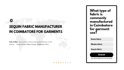 Sequin Fabric Manufacturer In Coimbatore For Garments