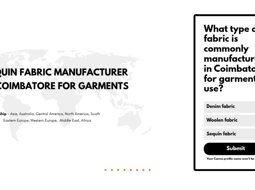 Sequin Fabric Manufacturer In Coimbatore For Garments