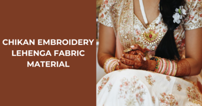 Chikan embroidery lehenga fabric Material