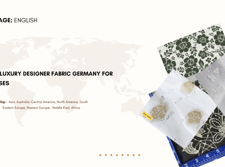 Designer Linen Thread Work Embroidery Fabric for Dresses
