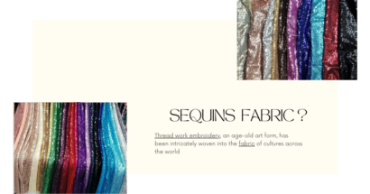 Sequins embroidered fabric: Versatile Uses in Fashion
