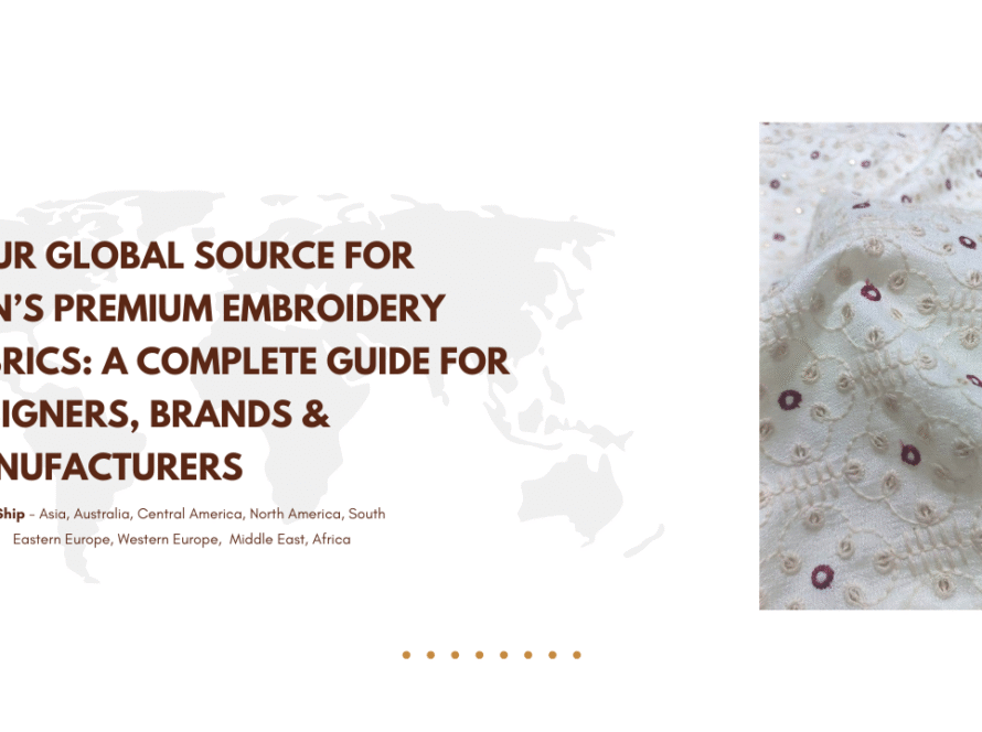 Men’s Designer Embroidery Fabric Supplier & Exporter