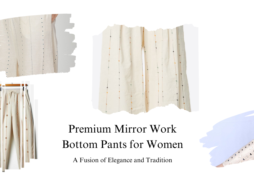 Premium Mirror Work Bottom Pants for Women
