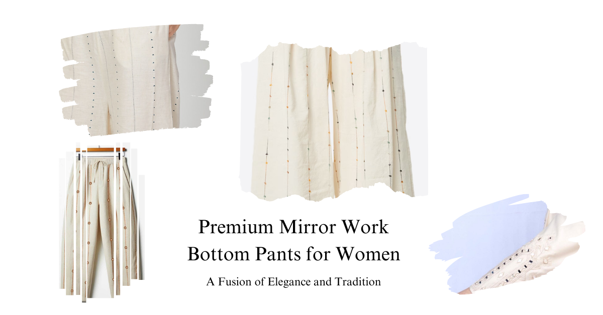 Premium Mirror Work Bottom Pants for Women