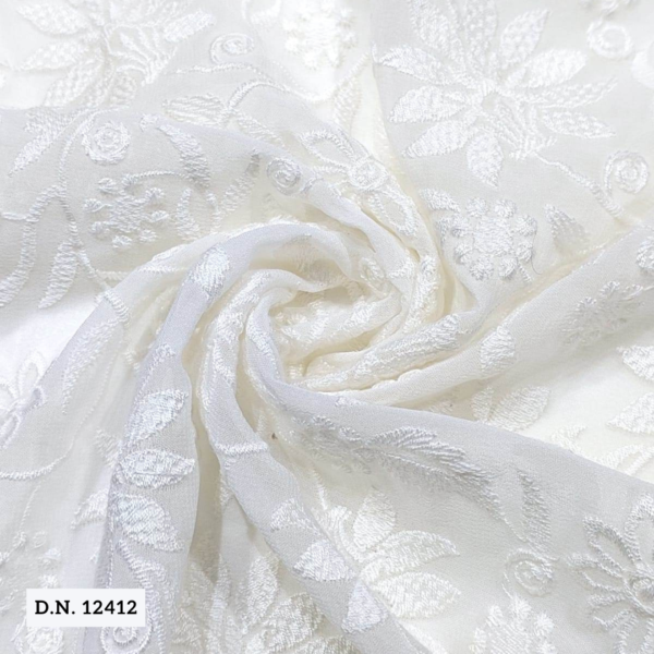 organza fabric with embroidery