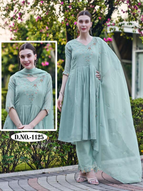 Buy Teal Green Punjabi Style Kurti: A Must-Have from Mora Couture