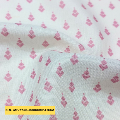 Buy White Base Color Polylinens Print fabric for men’s