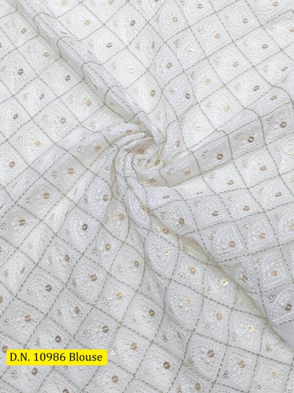 Embroidered Blouse Dyeable fabrics