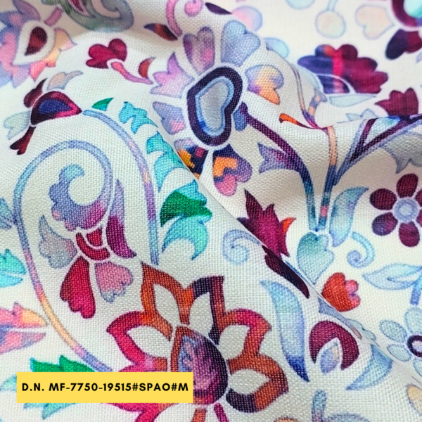 Floral printed fabric for mens garment