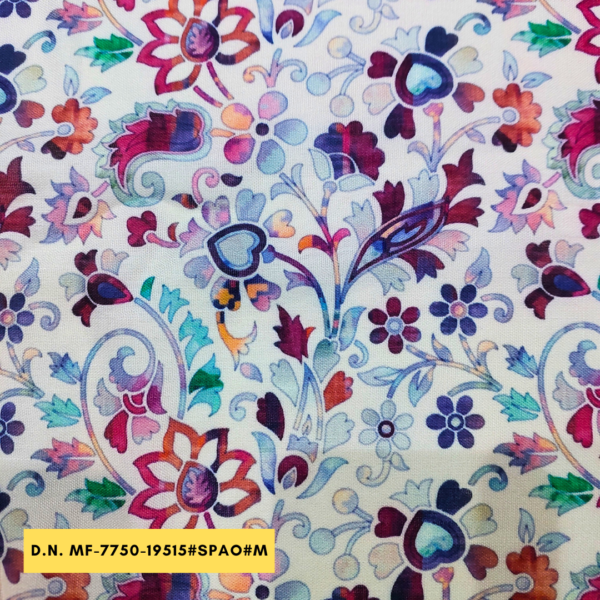 Floral printed fabric for mens garment india