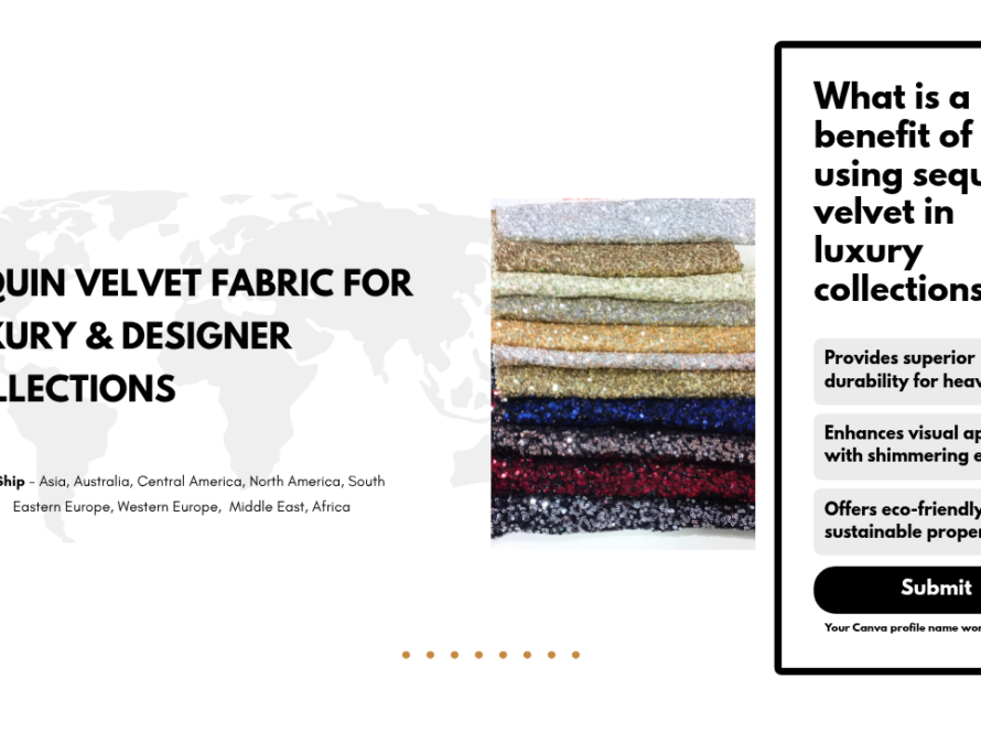 Sequin Velvet Fabric For Luxury & Designer Collections
