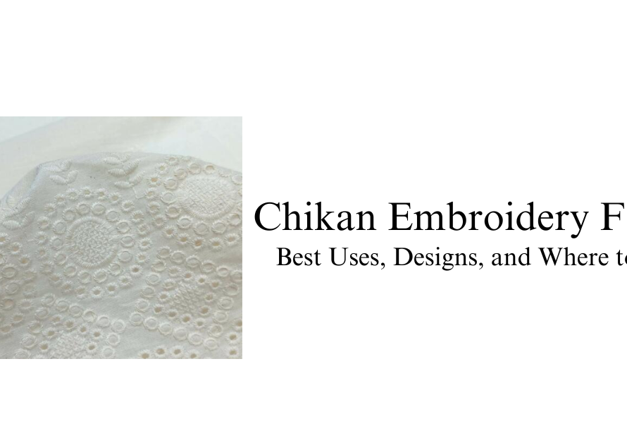 Chikan Embroidery Fabric