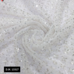 Fully beaded sequin lace fabric