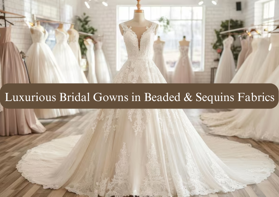 Luxurious Bridal Gowns in Beaded & Sequins Fabrics