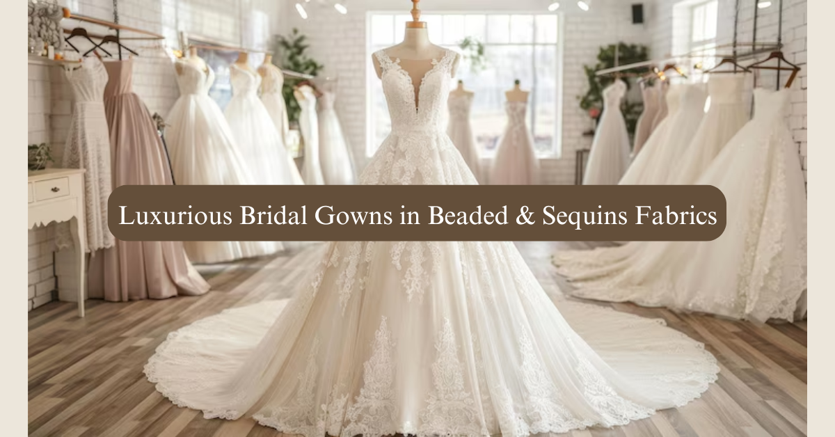 Luxurious Bridal Gowns in Beaded & Sequins Fabrics