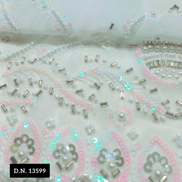 Luxury Designer Beaded Sequined Embroidered Daman Fabrics