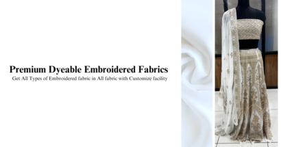 Discover Premium Dyeable Embroidered Fabrics at Madhav Fashion