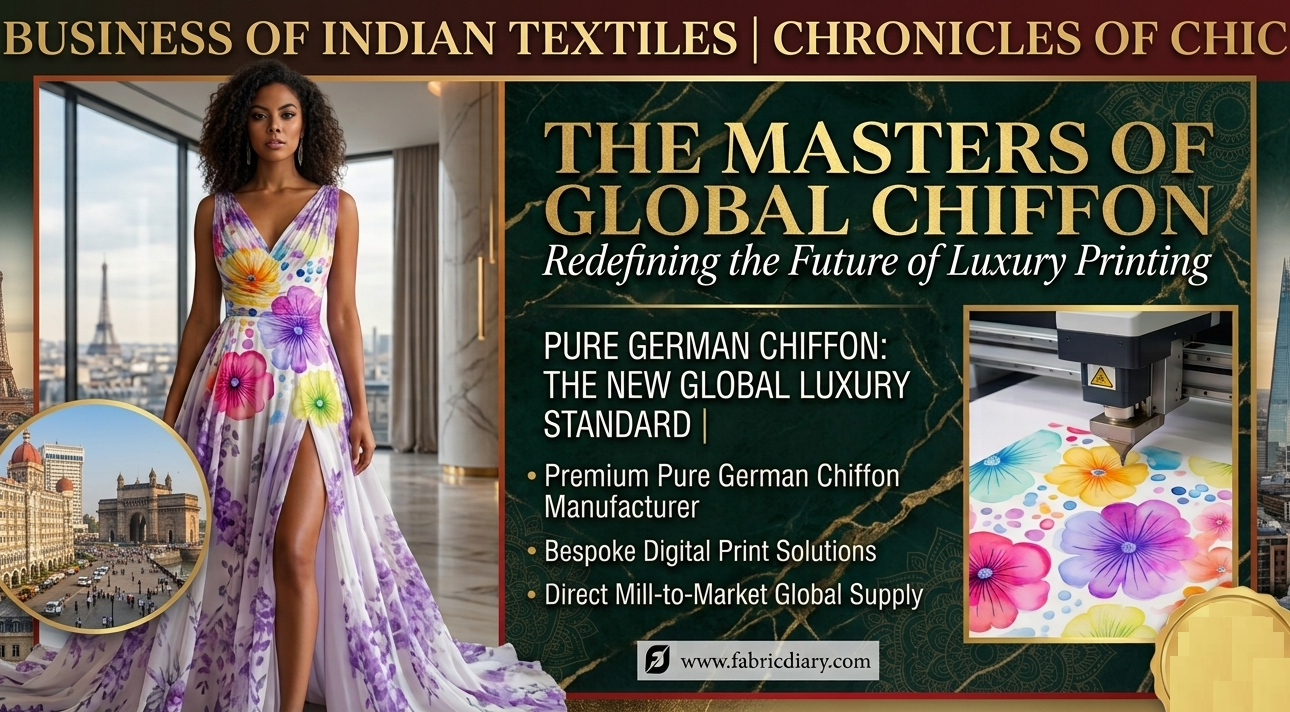 Pure German Chiffon Printed Fabric Manufacturer & Custom Printing in India