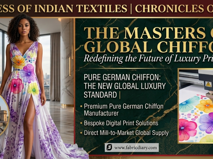 Pure German Chiffon Printed Fabric Manufacturer & Custom Printing in India