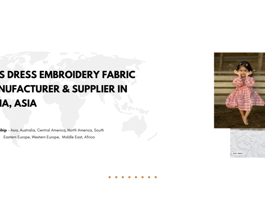 Kids Dress Embroidery Fabric
