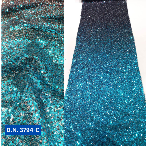 Buy High-Quality Light Blue Sequins Fabric for Elegant Bridal and Luxury Wear – Madhav Fashion