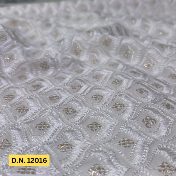 Buy Off White Sherwani Embroidery Fabric for Womens Apparel