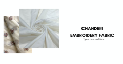 PURE VISCOSE CHANDERI WITH SEQUENCE COADING EMBROIDERY WORK