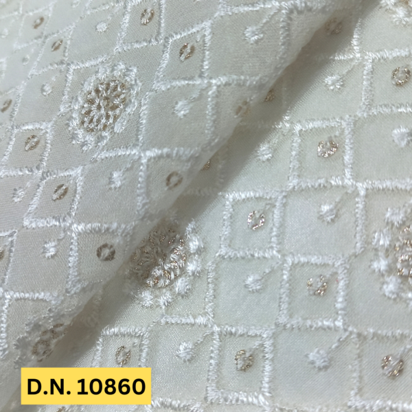 Designer Jaal Pattern Schiffli Embroidery Fabric – Sample Available