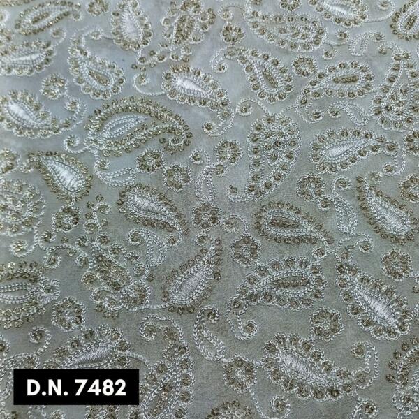 Gaji Silk Embroidery Fabric is Perfect for Sarees & Custom Garments