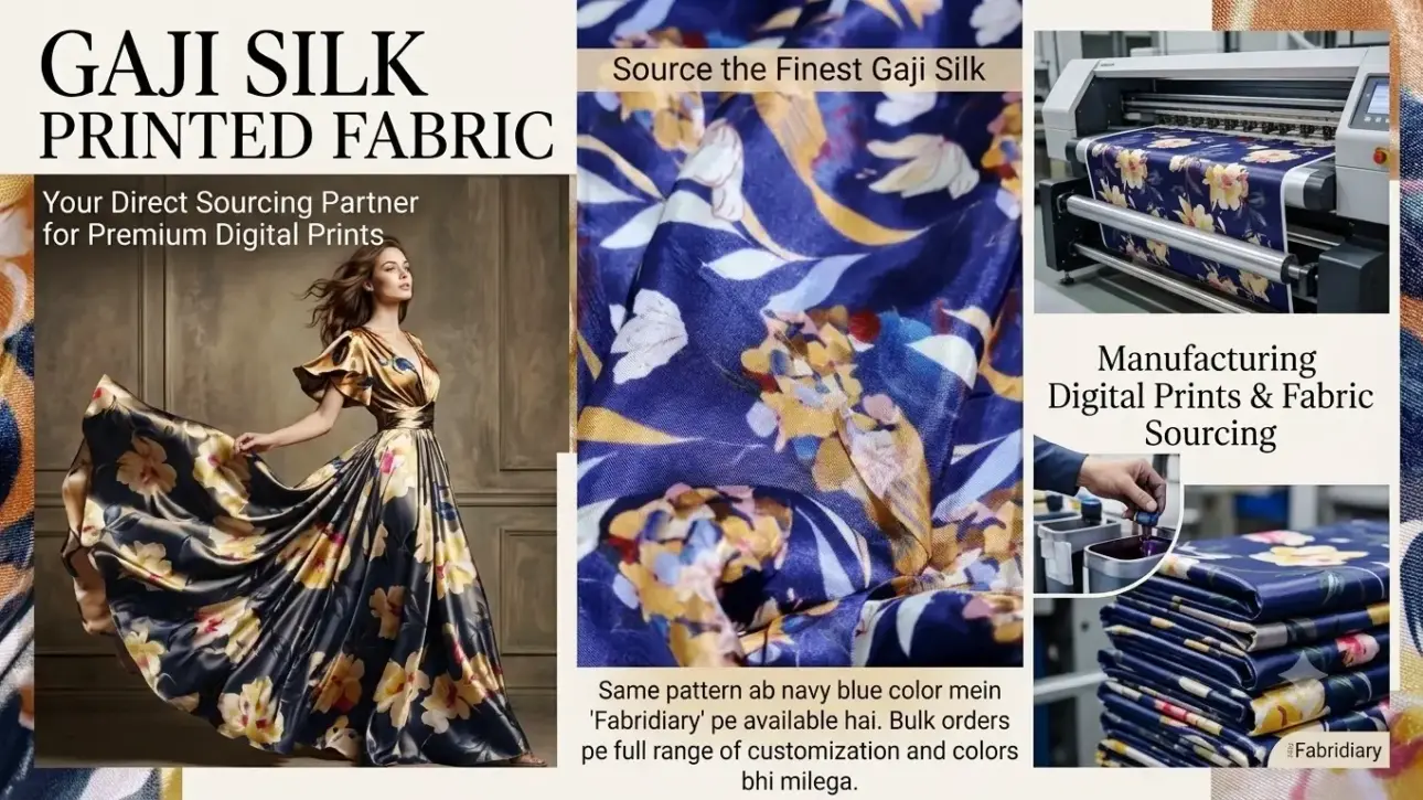 Gaji Silk Printed Fabric From Silk Base to Finished Print