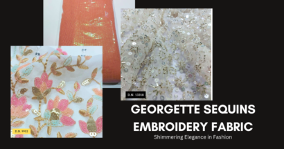 Georgette Sequins Embroidery Fabric