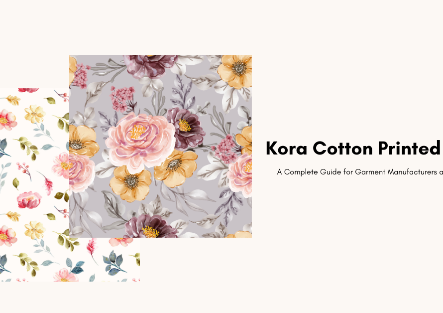 Kora Cotton printed fabric - natural eco-friendly fabric for versatile garment