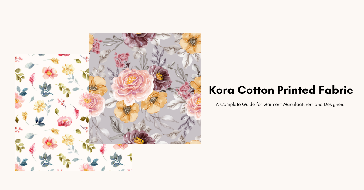 Kora Cotton printed fabric - natural eco-friendly fabric for versatile garment