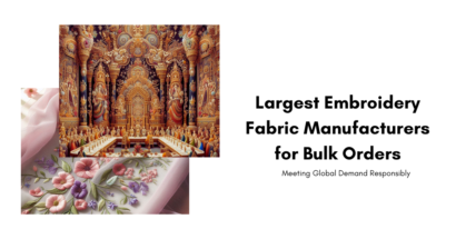 Largest Embroidery Fabric Manufacturers for Bulk Orders: Meeting Global Demand Responsibly