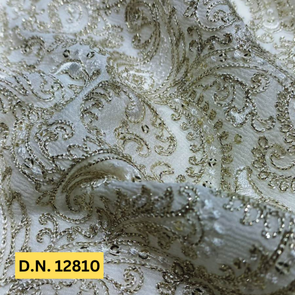 Luxurious Embroidered Georgette Fabric for Ethnic Wear