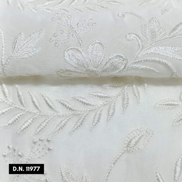 Madhav Fashion Leading Floral Allover Embroidery Fabric Manufacturer