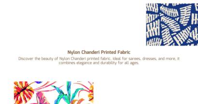 Nylon Chanderi Printed Fabric