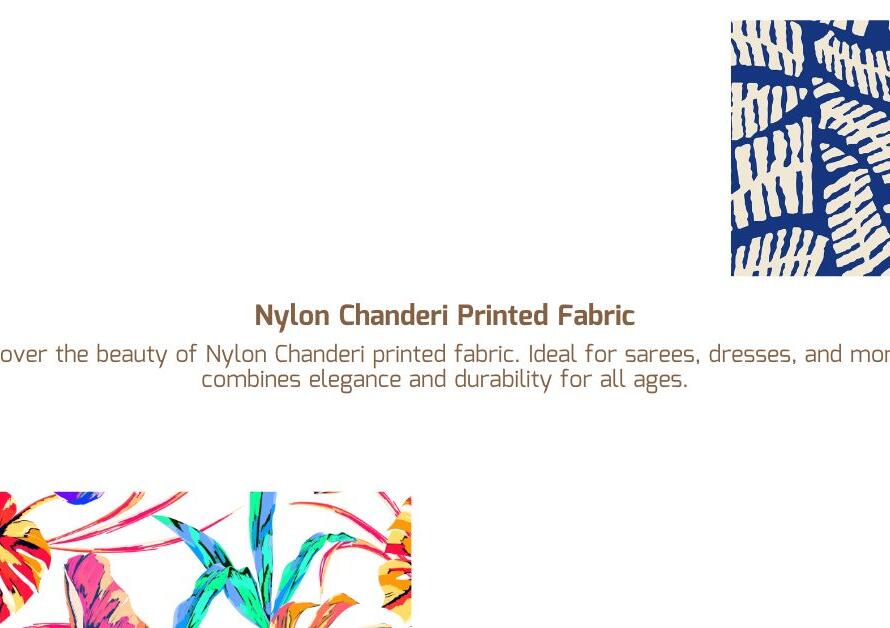 Nylon Chanderi Printed Fabric