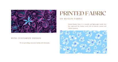 Printed Muslin Fabric