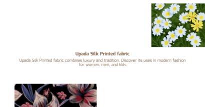 Upada Silk Printed fabric