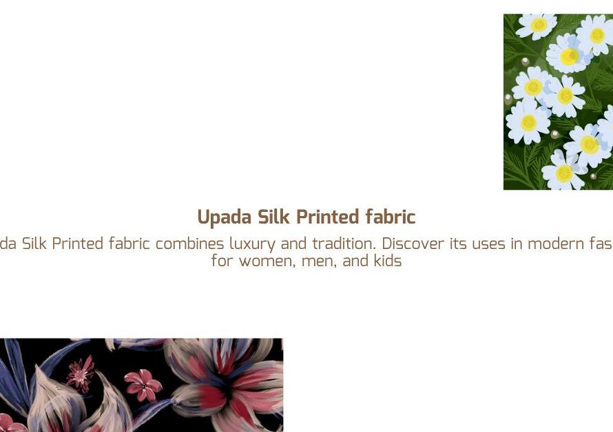 Upada Silk Printed fabric