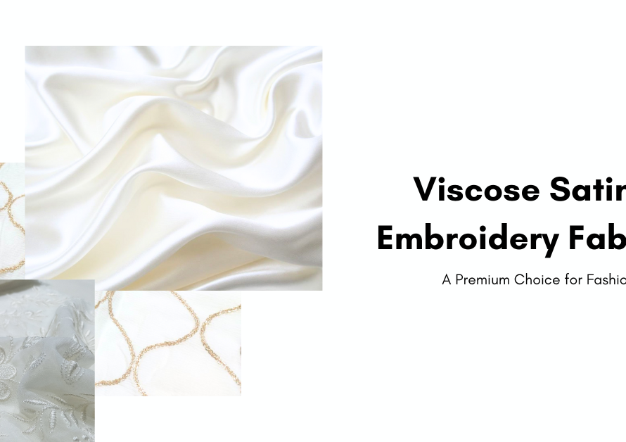 Viscose Satin Embroidery Fabric