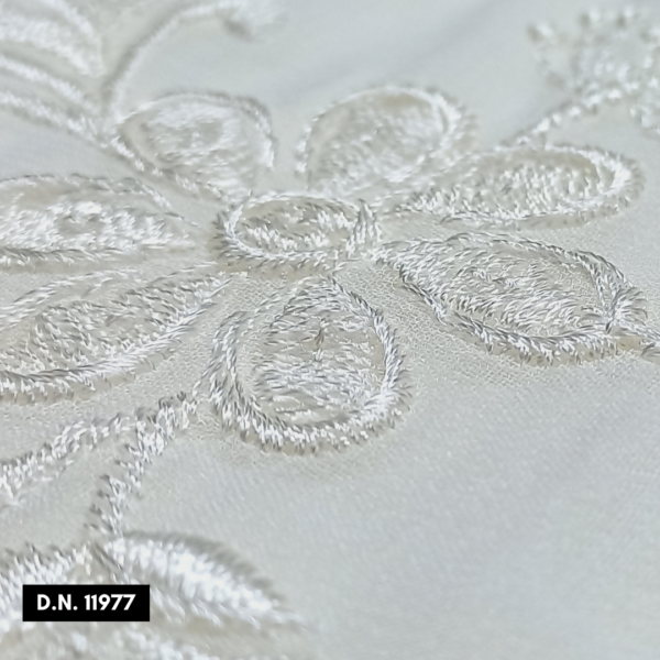 Viscose Thread Work on Floral Embroidery Fabric Quality & Customization